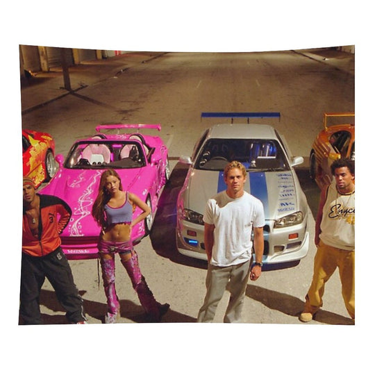 FAST AND FURIOUS RACE CAR SCENE Tapestry