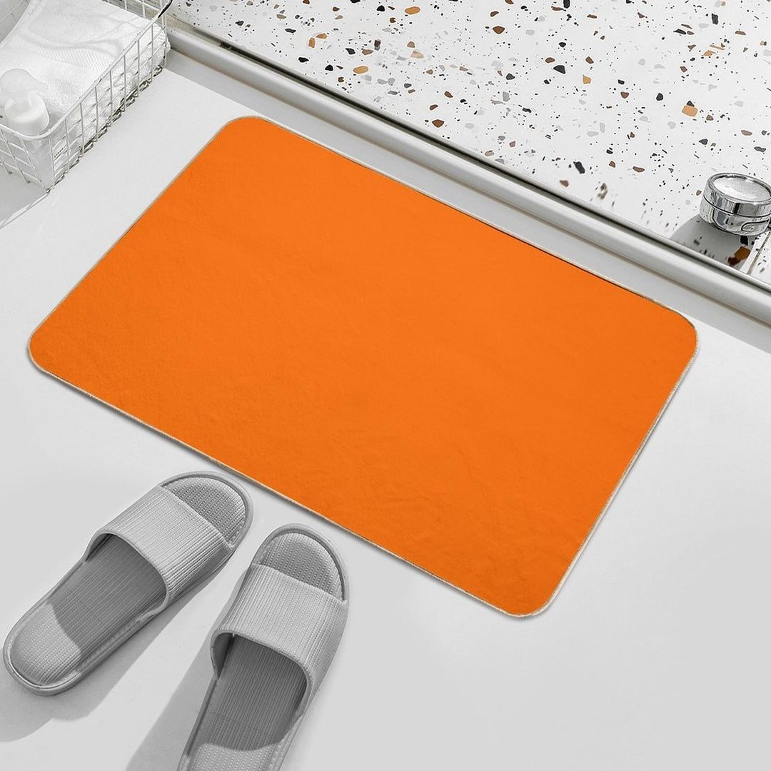 Bright Orange  Easy To Clean Bath Mat