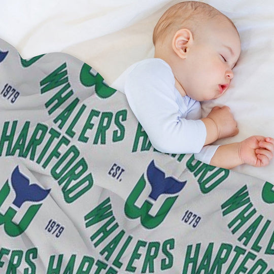 Hartford Whalers CT Compact Throw Blanket