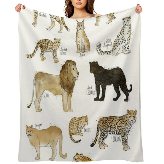 Wild Cats Lightweight Throw Blanket