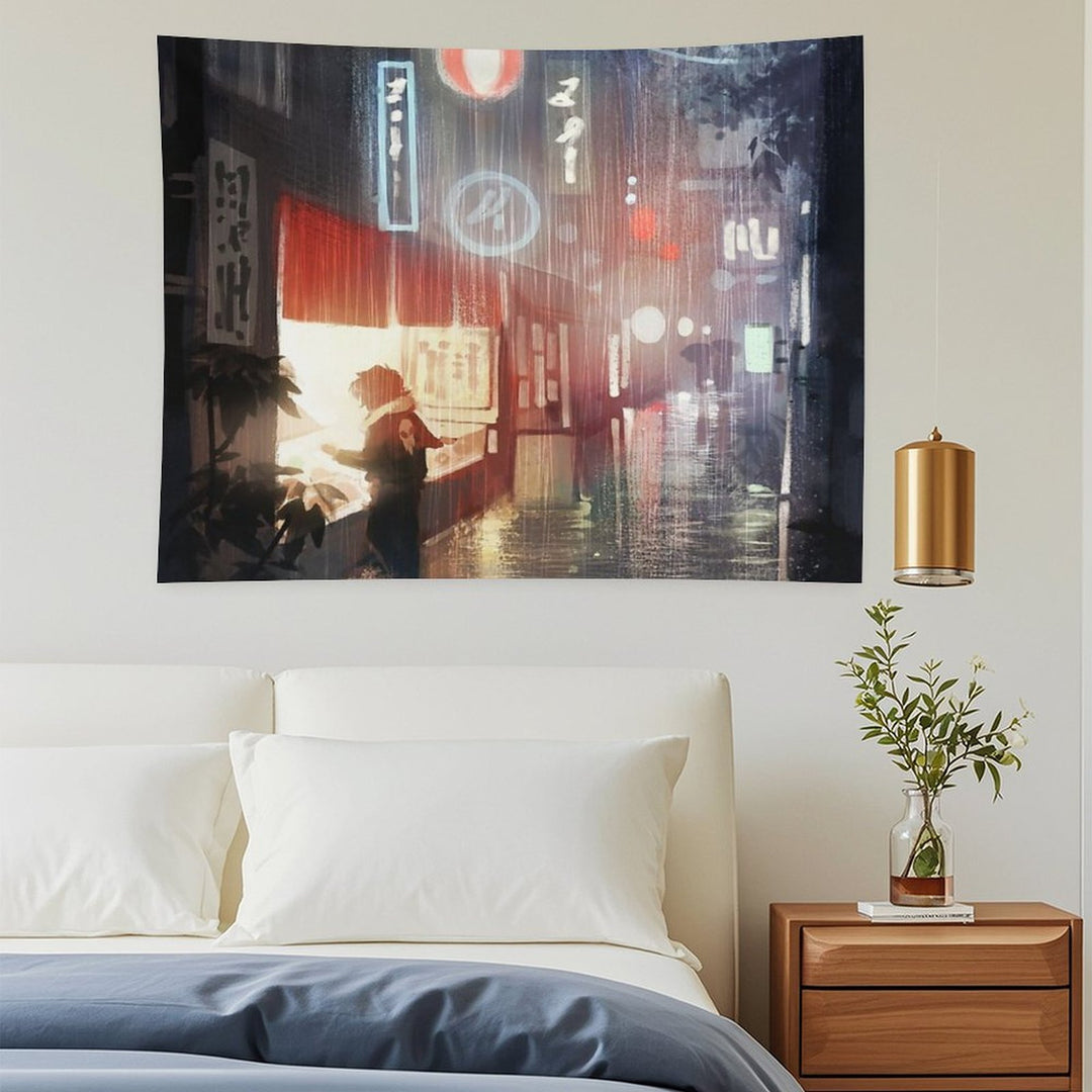Night in Tokyo Tapestry