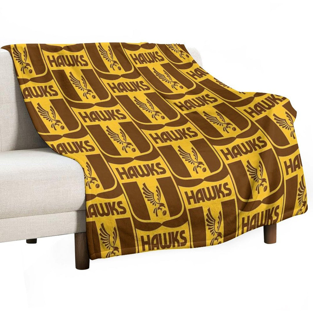 HAWKS FOOTY LOGO EMBLEM Travel-friendly Throw Blanket