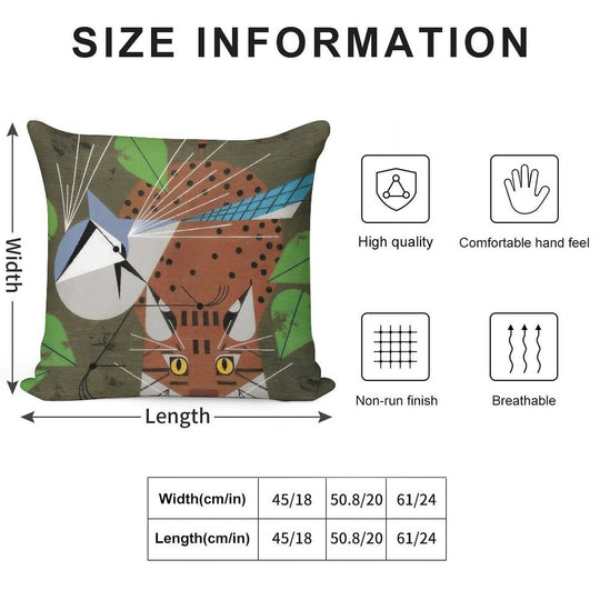 Charley Harper Style Soft Multiple Sizes Throw Pillow