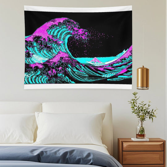 Vapourwaves Japanese Digital Art Tapestry