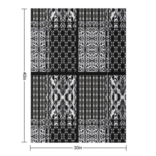 Mixed Black And White Pattern Comfort Throw Blanket