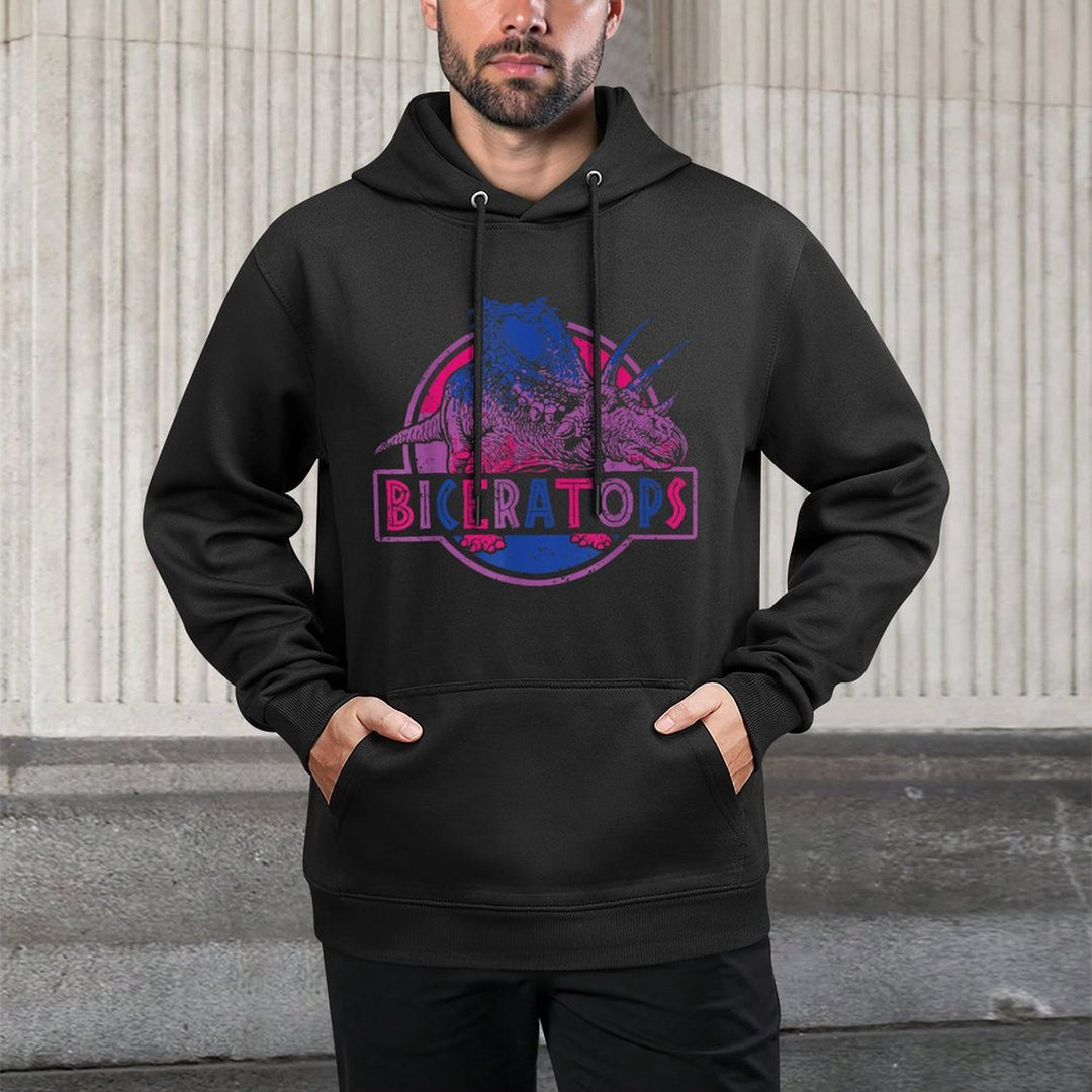 Biceratops Bisexual Dinosaur LGBT Pride Pilling-Resistant Hoodie