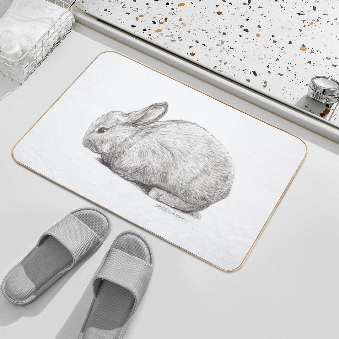 Baby Bunny Rabbit  Absorbent Bath Mat