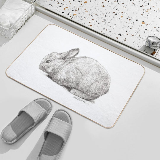Baby Bunny Rabbit  Absorbent Bath Mat