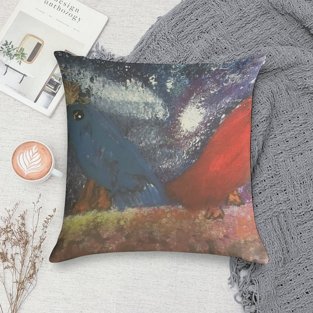 Cosmic Companions Soft Durable Construction Throw Pillow