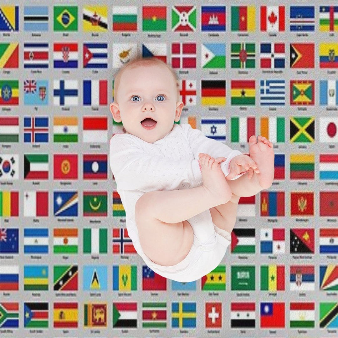 All of The Current World Flags Every Nation Eco-conscious Throw Blanket