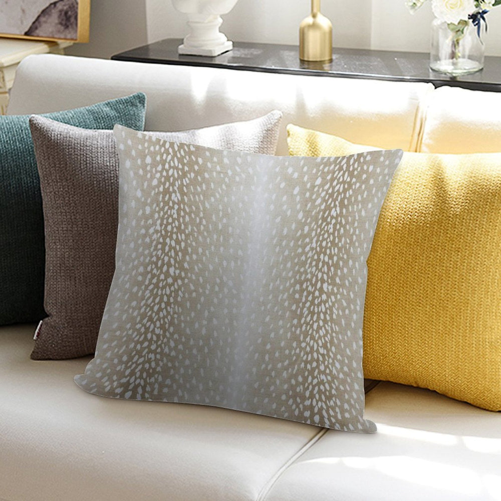 Fawn Beige Antelope Print Throw Pillow Soft Warmth Comfort Throw Pillow