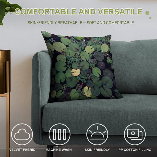 Lily Pads Soft Ultra-Soft Texture Throw Pillow