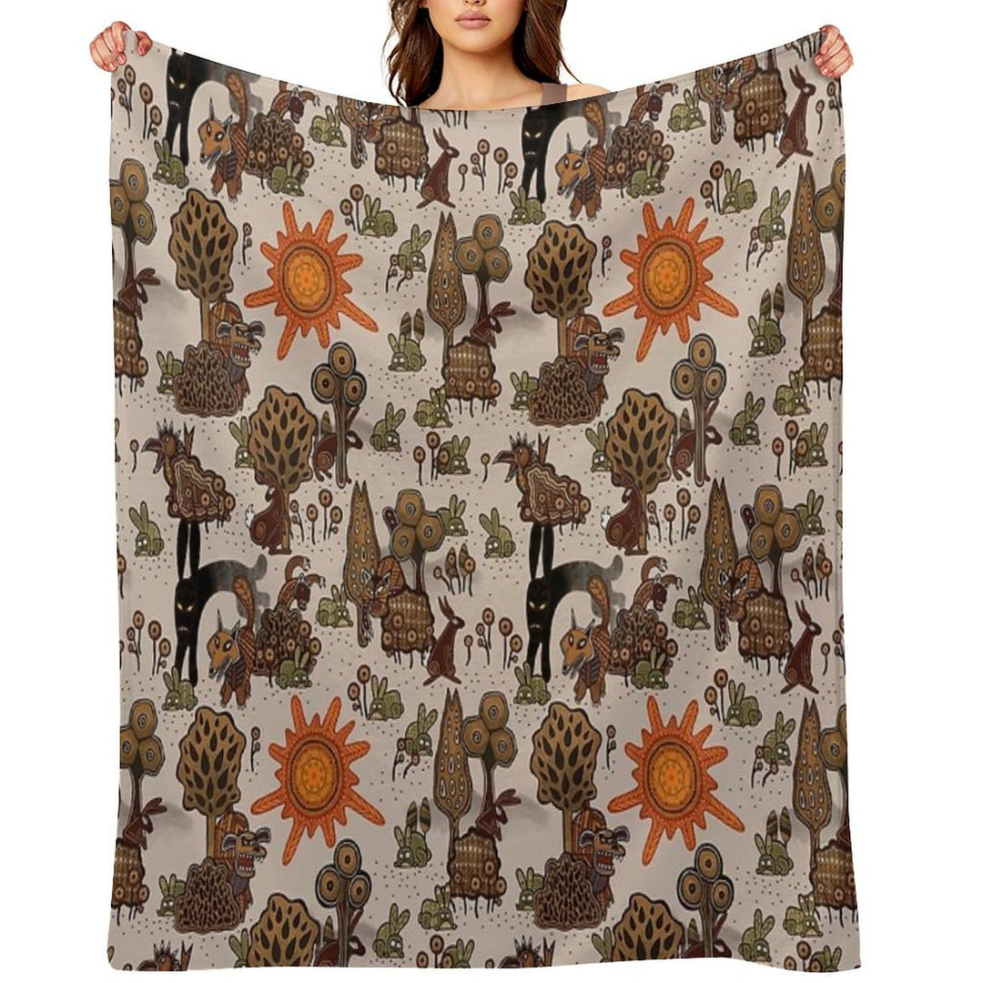In The Beginning of The World - Watership Down Pattern Anti-pilling Throw Blanket