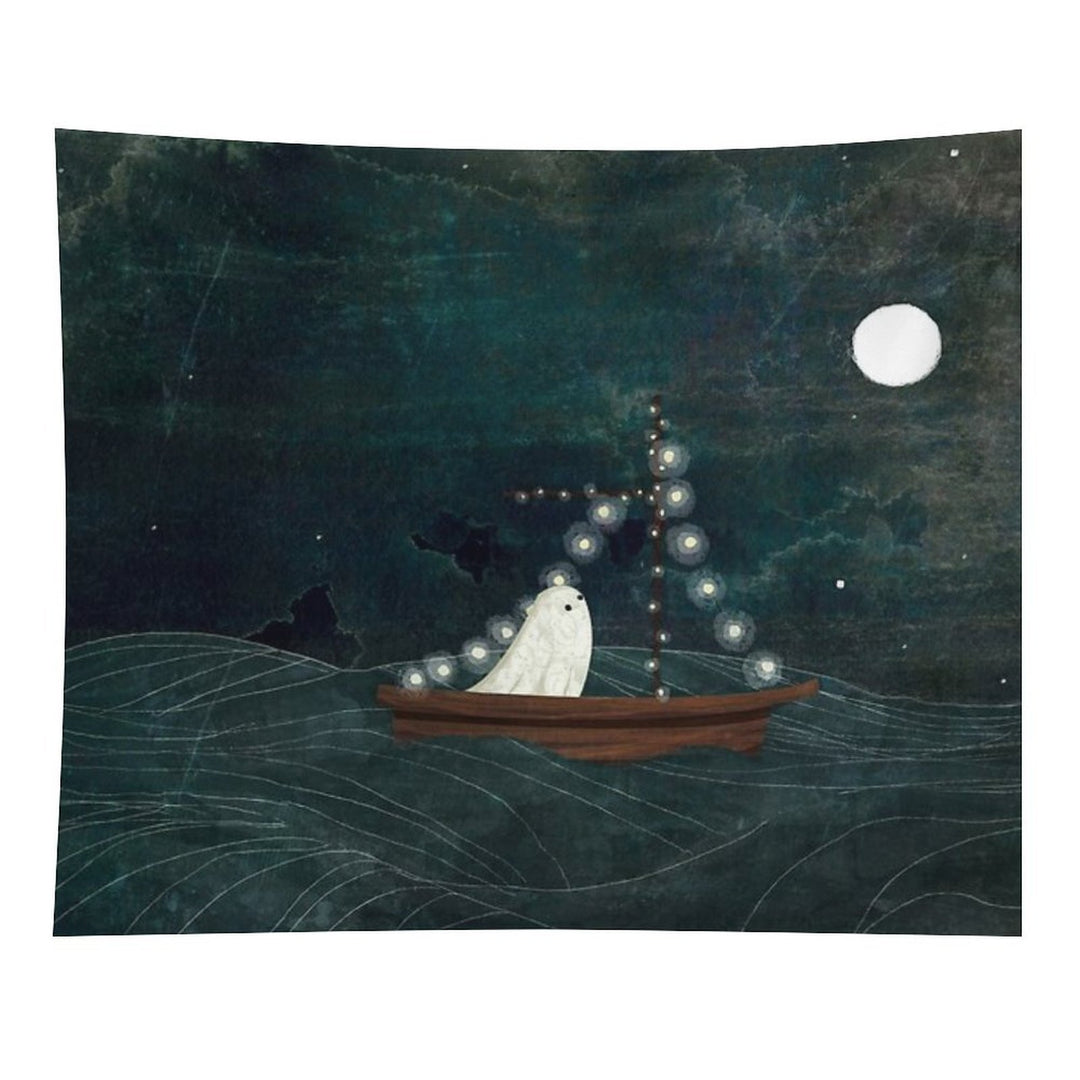 Ghost Boat Ride Tapestry