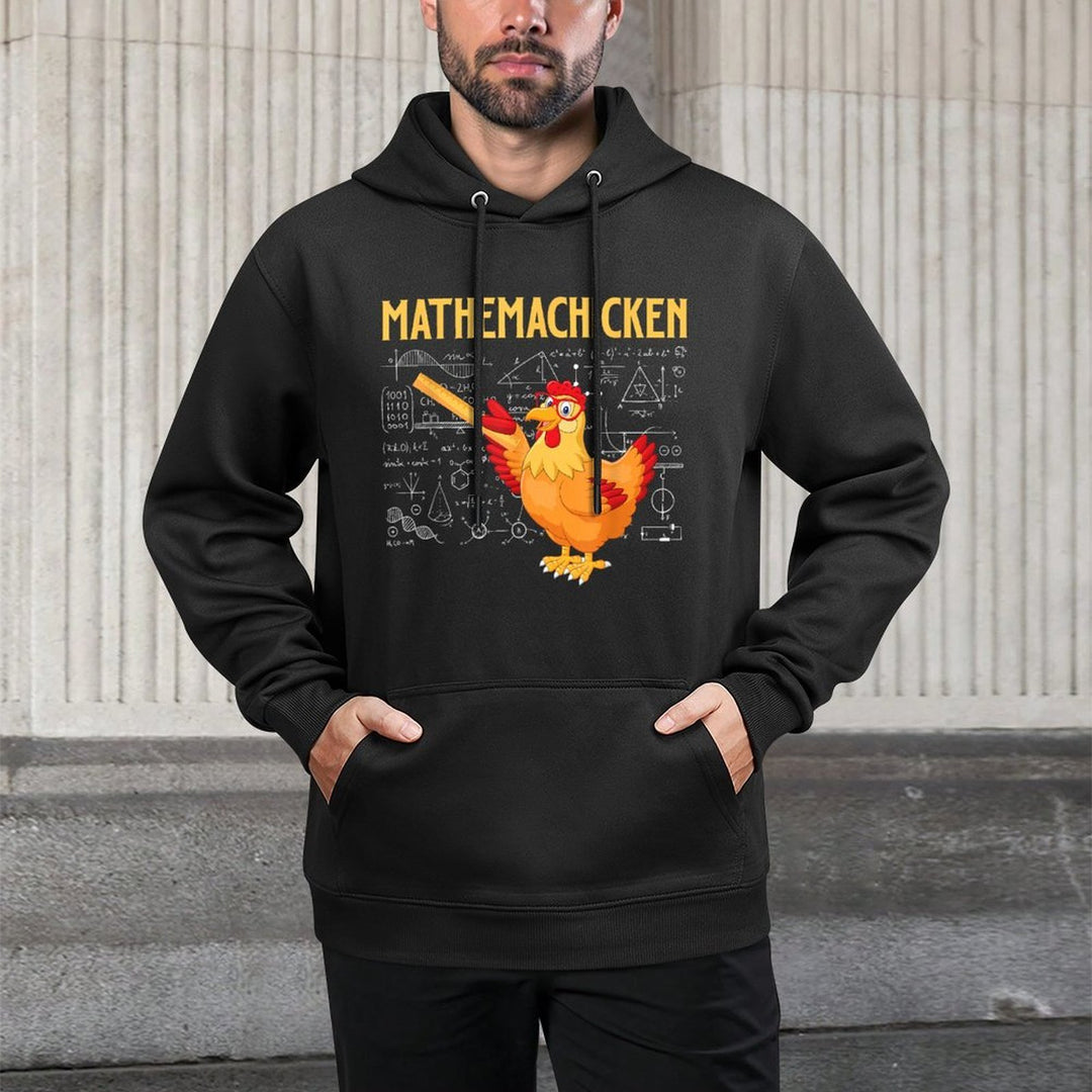 Mathemachicken - Chicken Math Lover Animal Poultry Owner Shrink-Resistant Hoodie