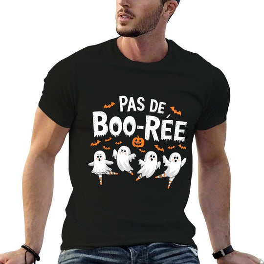 Pas De Boo-rée Ghost Ballet Dancer Funny Halloween Ballet  Trendy Pattern T-Shirt