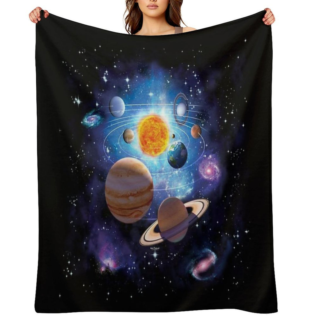 Solar System Durable Throw Blanket