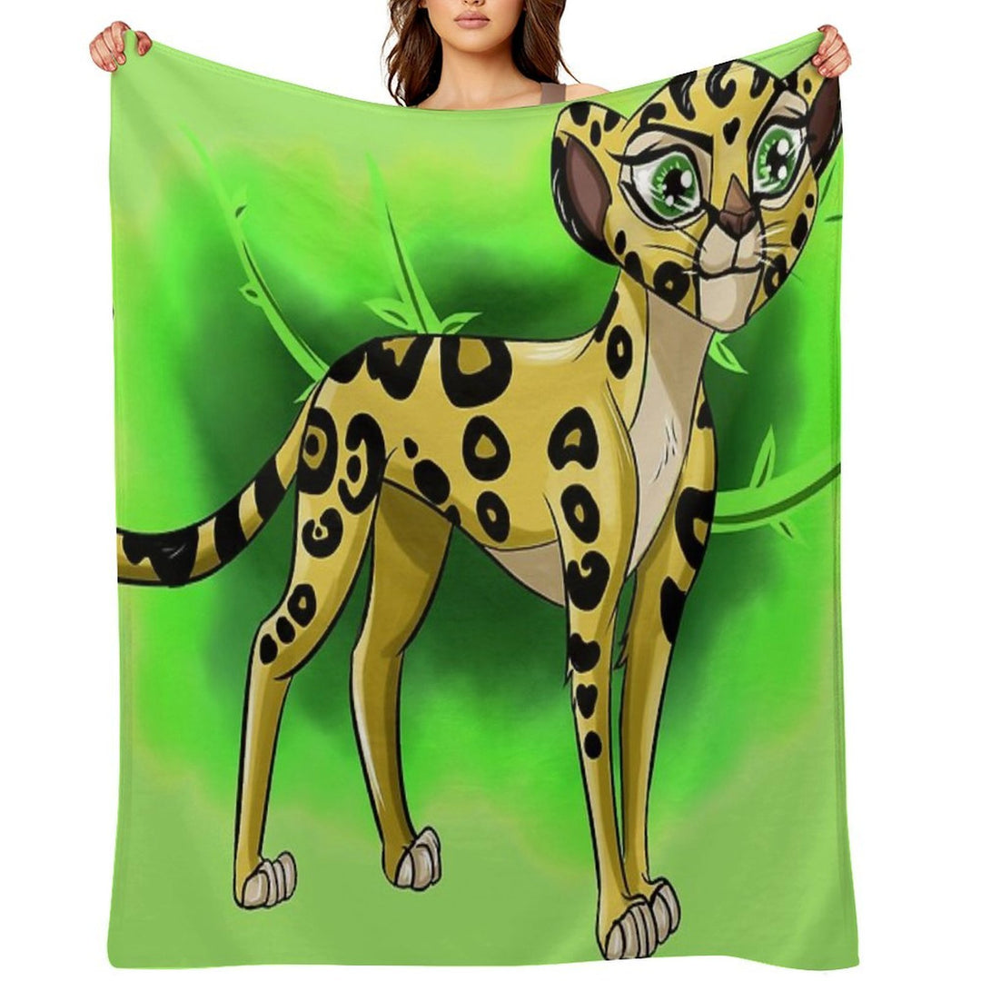 Lion Cartoon Guard Fuli Comfort Throw Blanket
