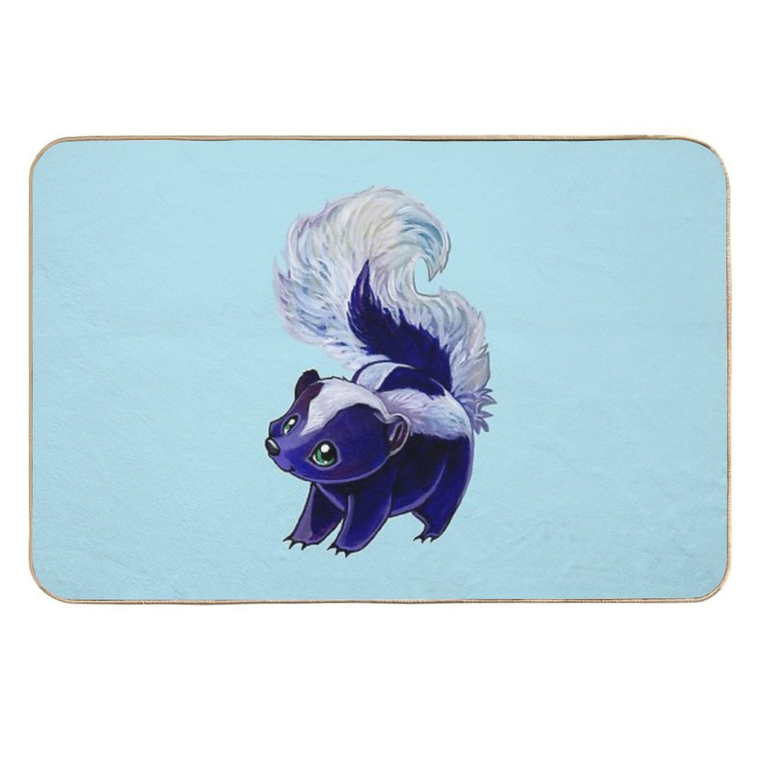 Purple Skunk  Dirt-Trapping Bath Mat