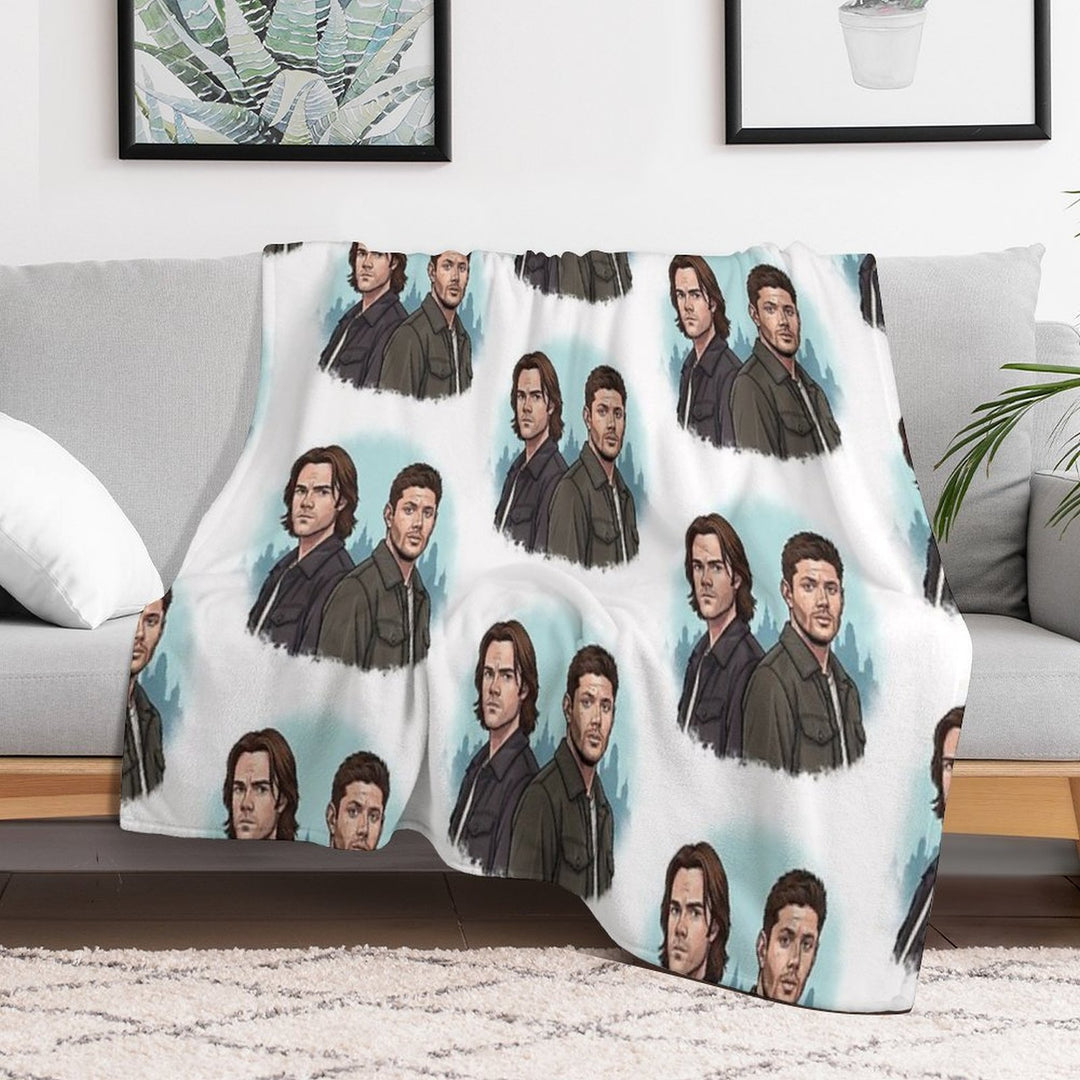 Supernatural - Brothers Sustainable Throw Blanket