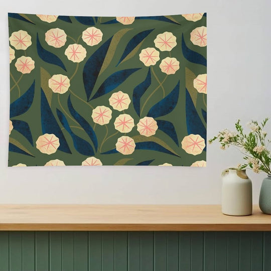 Green Floral Tapestry
