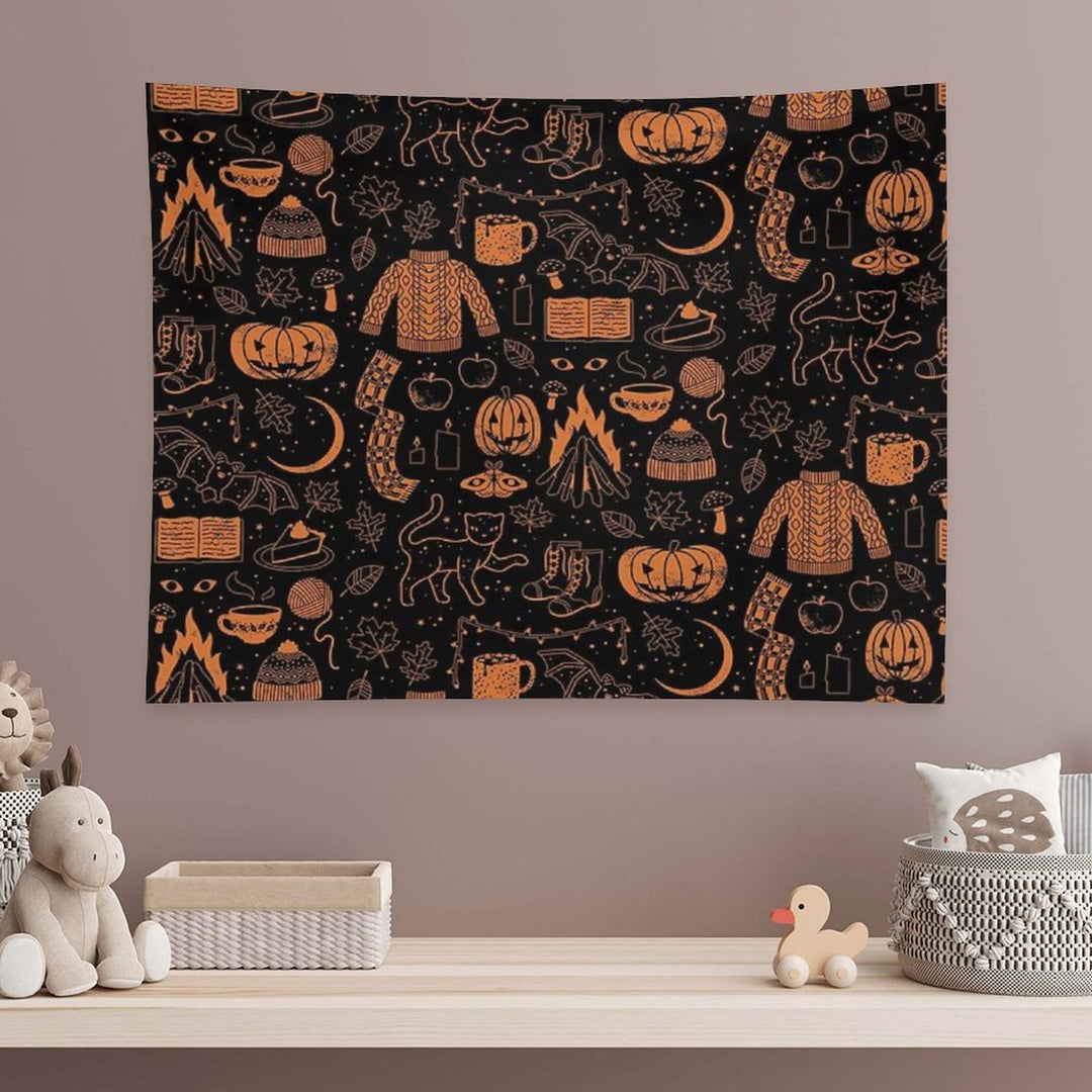 Autumn Nights Halloween Tapestry