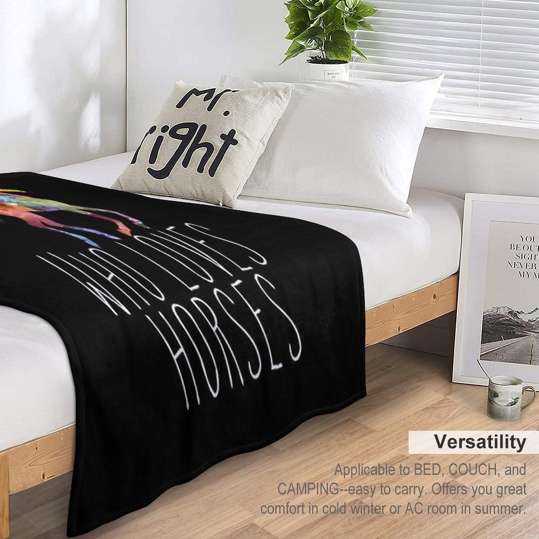 Just A Girl Who Loves Horses Travel-friendly Throw Blanket