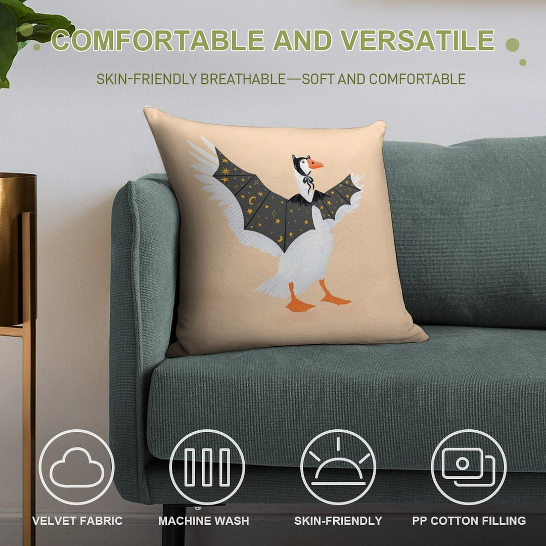 Bat Goose Soft Luxury Feel Throw Pillow