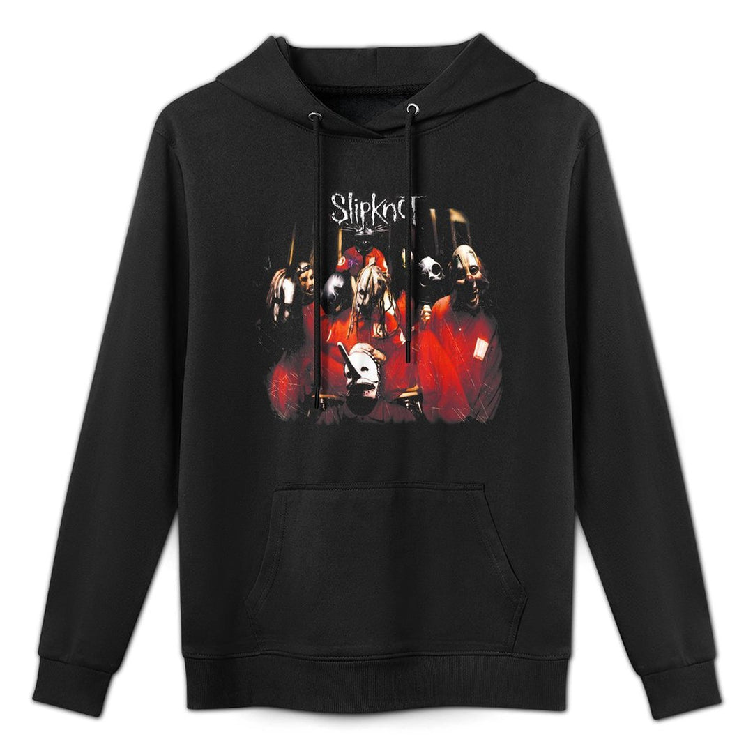 Slipknot Official Self Titled - Mens Black Small Crew Neck Cotton-Polyester Blend Hoodie