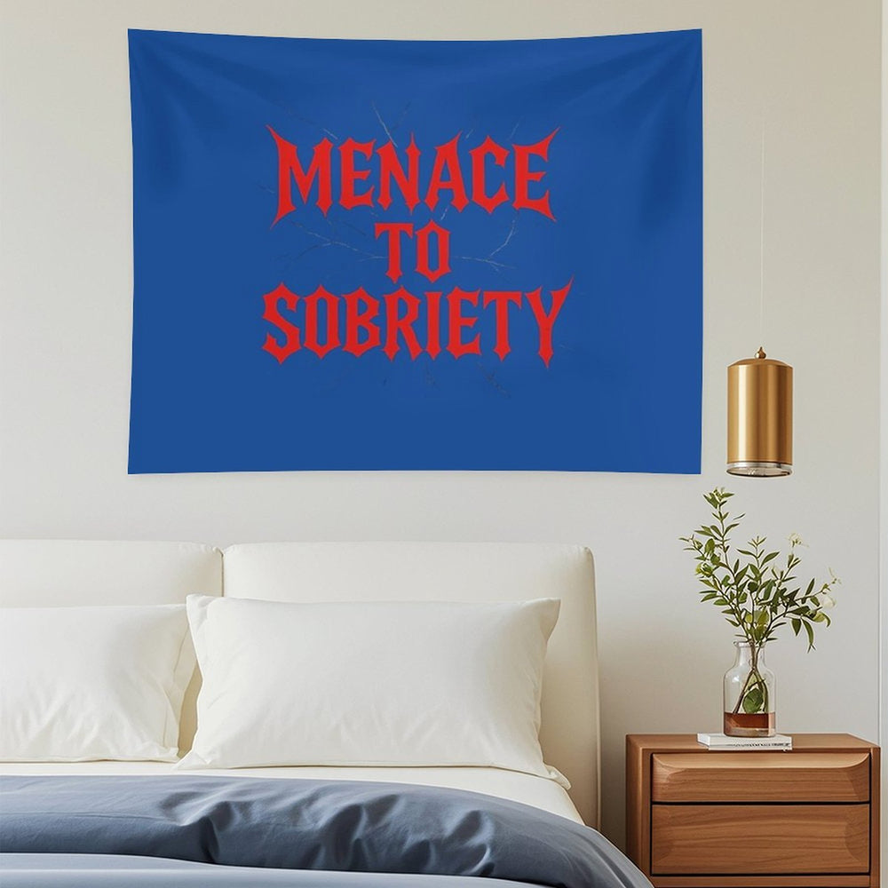 Menace to Sobriety Typography Design Tapestry