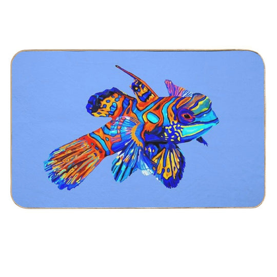 Vibrant Mandarinfish  Stain-Proof Bath Mat