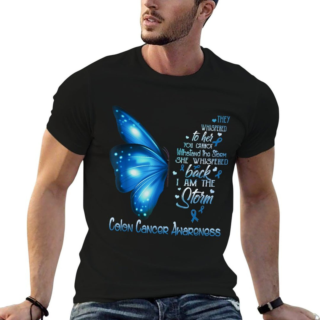 I Am The Storm Colon Cancer Awareness Butterfly  Durable T-Shirt