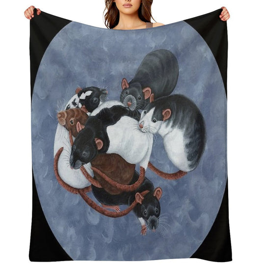 Rat Pile Anti-pilling Throw Blanket