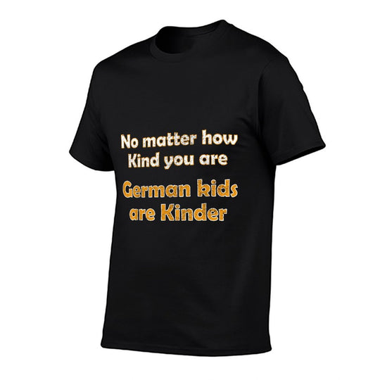 German Kids Are Kinder, German Pun, German Language  Heathered Texture T-Shirt