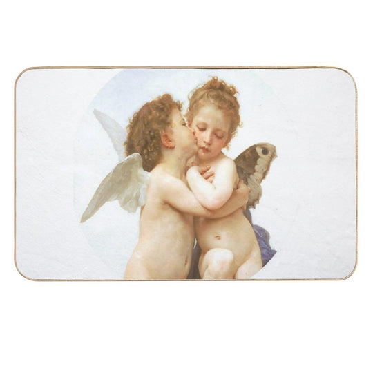 Beautiful Antique Angels Design  Anti-Trip Bath Mat