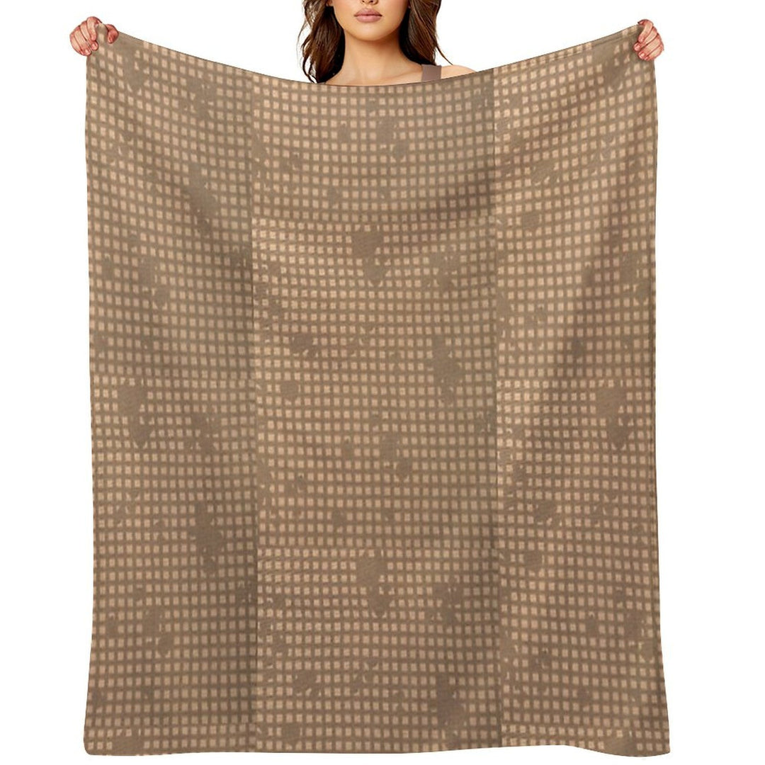 Desert Night Camo Pattern (sand Color Mod) Wrinkle-free Throw Blanket