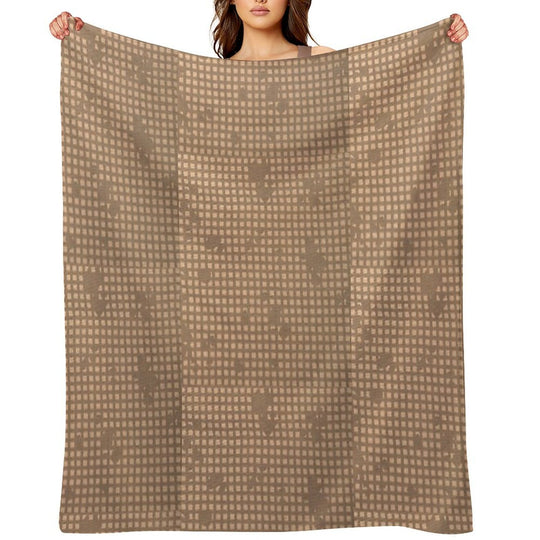 Desert Night Camo Pattern (sand Color Mod) Wrinkle-free Throw Blanket