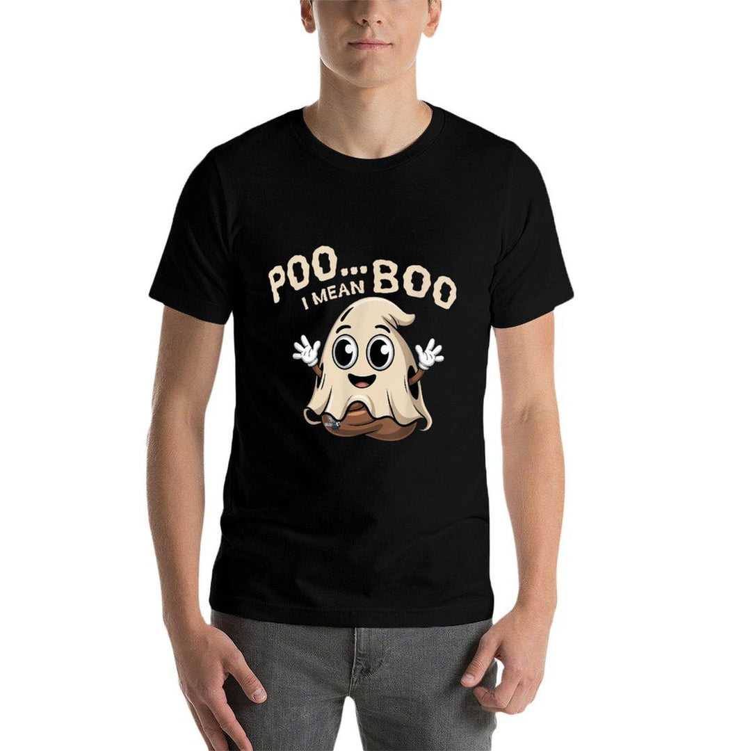 Poop Emoticon Poo Ghost Halloween Costume Kid Poo I Mean Boo  Trendy Pattern T-Shirt