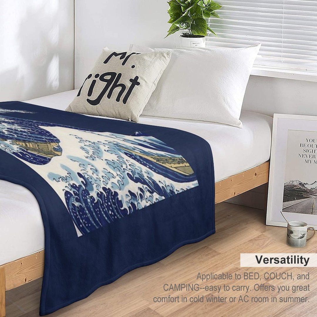 The Great Wave Off Kanagawa Transparent All-season Throw Blanket