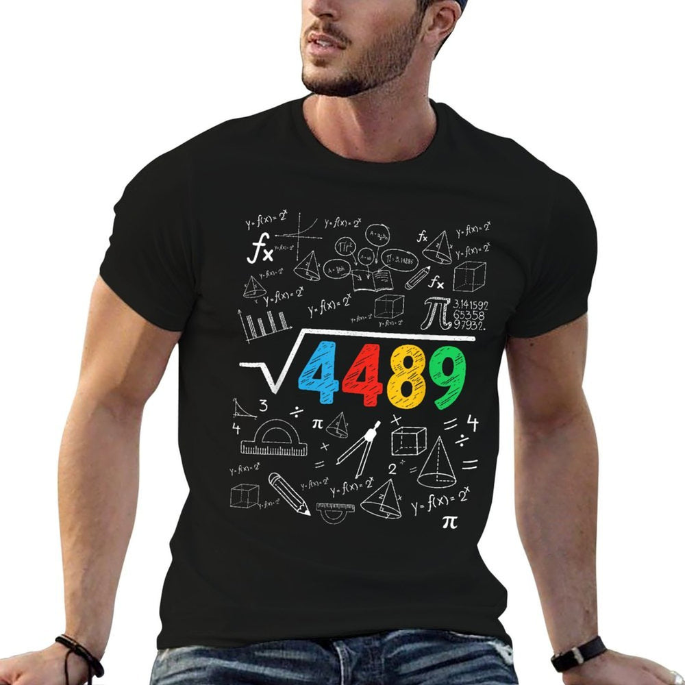 67 Meme Square Root 4489 Slang Six Seven Math Teacher  Relaxed-fit T-Shirt