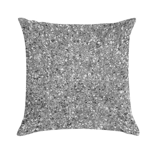 Glitters And Glitz Silver Soft Home Decor Throw Pillow