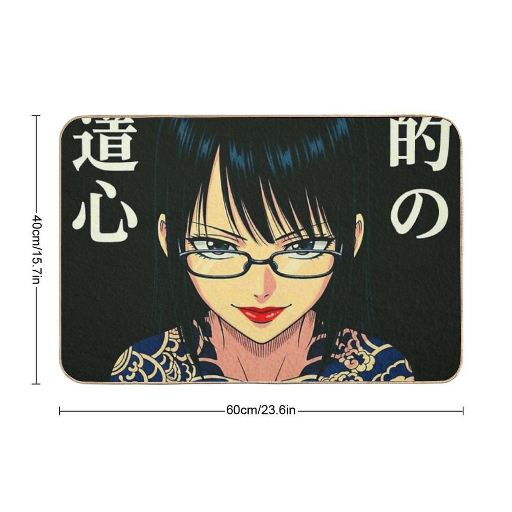 90s Anime Black Widow  Rapid-Drying Bath Mat