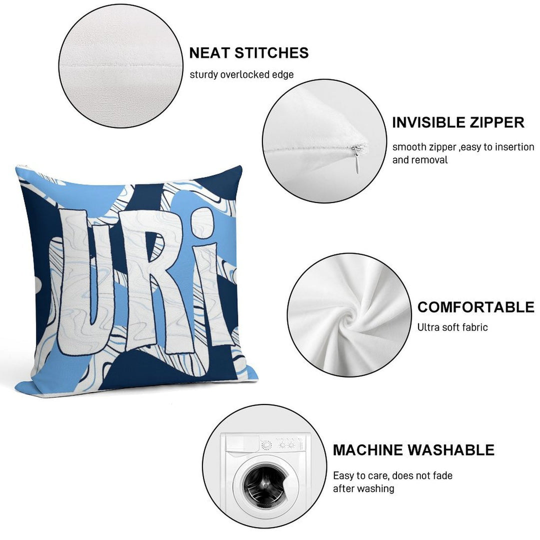 URI Funky Fresh Waves Soft Fade-Resistant Throw Pillow