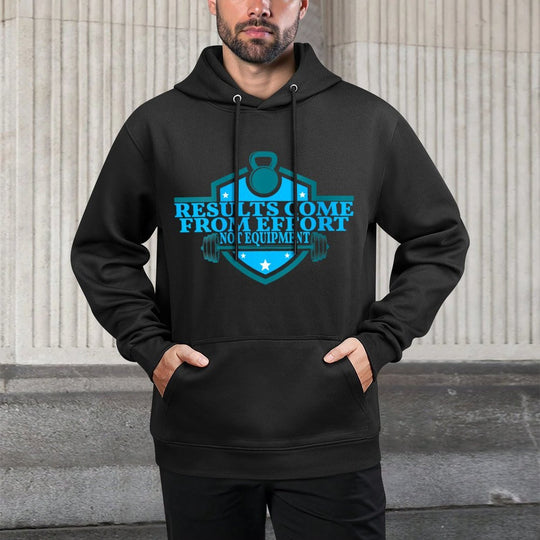 Womens Results Come From Effort Not Equipment – Gym Motivation Unisex Design Hoodie