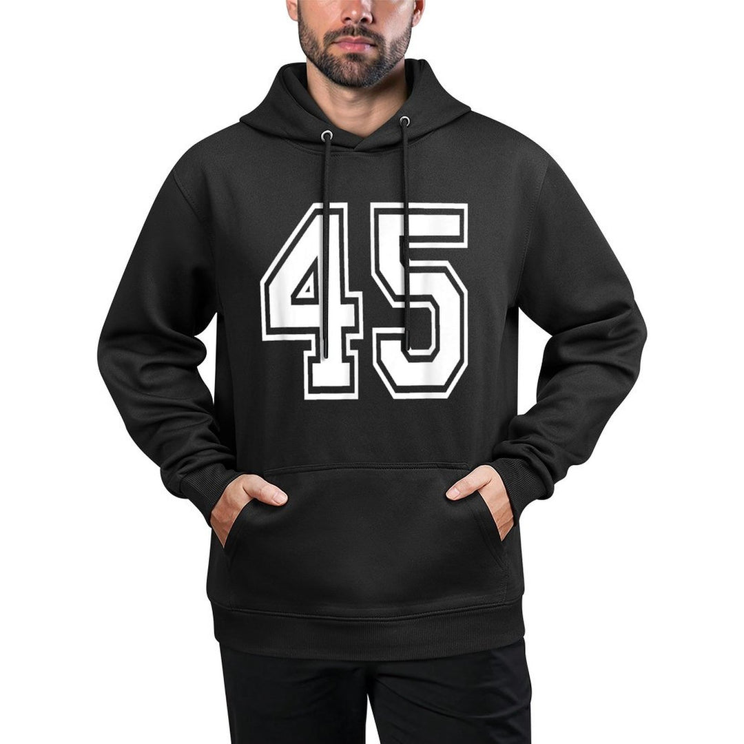Number 45 45th Birthday Gift Player Team Numbered Jersey Versatile Streetwear Hoodie