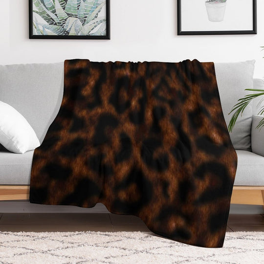 Leopard Print Lightweight Throw Blanket