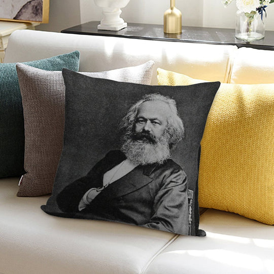 Karl Marx (best Quality) Soft Skin-Friendly Throw Pillow