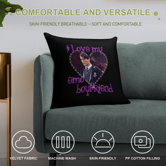 I Love My Emo Boyfriend - Tom Riddle Soft Warmth Comfort Throw Pillow
