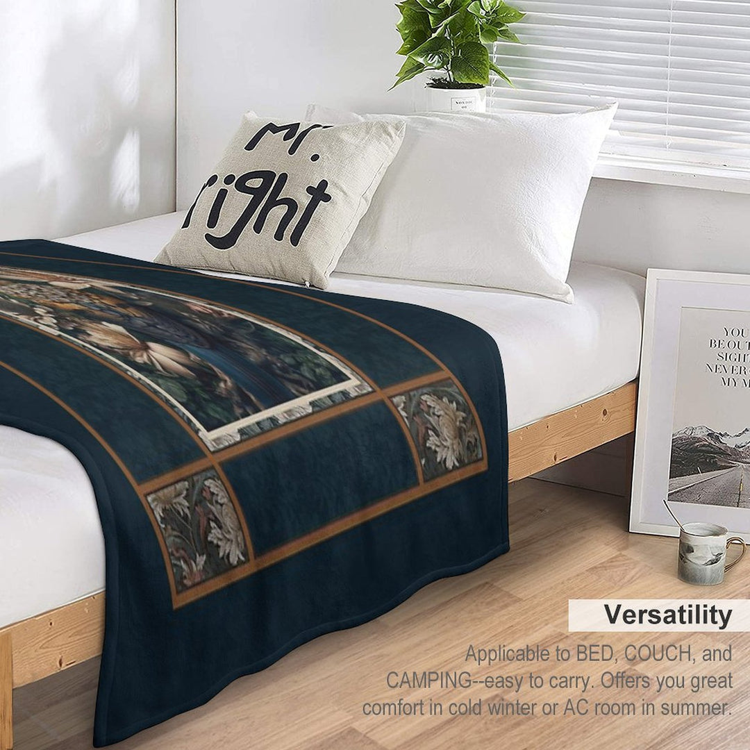 Maxamalist Painting of A Tropical Bird Machine-washable Throw Blanket