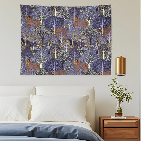 Magical Forest in Blue Tapestry